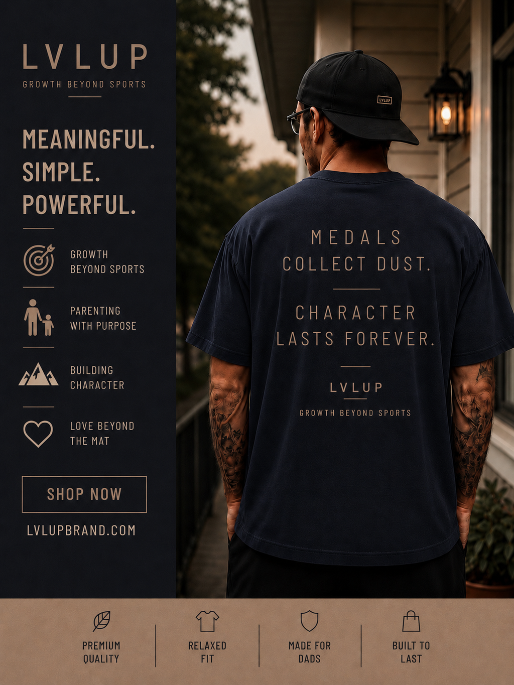 Character Lasts Forever | Dad Shirt
